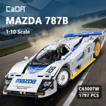 CaDA C63007W Mazda 787B Racing Car Building Blocks,1797 PCS 1:10 Licensed Supercar Technik Model Set with Rotary Engine Simulation - Image 3