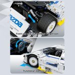 CaDA C63007W Mazda 787B Racing Car Building Blocks,1797 PCS 1:10 Licensed Supercar Technik Model Set with Rotary Engine Simulation - Image 5