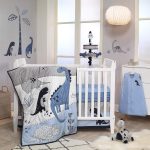 Lambs & Ivy Baby Dino Blue/Gray Plush Dinosaur Stuffed Animal Toy Plushie | Sits 9 Inches Tall, Ultra-Soft Gray Faux Fur w/ Navy Velour and Embroidery, All Ages, Named Spike - Image 6