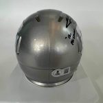 Autographed/Signed Johnny Manziel 12 Heisman Texas A&M Aggies College Football Silver Flash Mini Helmet Beckett BAS COA - Image 3