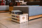 Crosley AC1004A-NA Vinyl Record Storage Crate, Natural | Holds Up to 75 Standard Records, Solid Wood, Easy to Assemble - Image 4