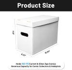 NUMINA 3 Pack Comic Book Storage Boxes Short Box Organizer for Collectors | 150-175 Comics Capacity, Reinforced Handles, Stackable Design, Heavy-Duty Cardboard, Easy Assembly, Acid-Free - Image 3