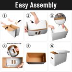 NUMINA 3 Pack Comic Book Storage Boxes Short Box Organizer for Collectors | 150-175 Comics Capacity, Reinforced Handles, Stackable Design, Heavy-Duty Cardboard, Easy Assembly, Acid-Free - Image 5