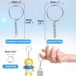 Paxcoo 50Pcs Keychains with Chain and 50 Pcs Jump Rings, Keychain Rings Kit Findings Bulk for Keychain Making Supplie DIY Crafts - Image 4