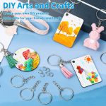 Paxcoo 50Pcs Keychains with Chain and 50 Pcs Jump Rings, Keychain Rings Kit Findings Bulk for Keychain Making Supplie DIY Crafts - Image 8