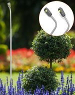 QWORK Model Railway Train Lamp Post, 20 Pcs 3V HO OO Scale LEDs Dual Heads Gauge Model Train Layout Landscape, Pathway Light Railway Train Micro Landscape Accessories - Image 5