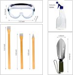 17PCS Geology Rock Pick Hammer Kit, 32oz Hammer & 3 PCS Digging Chisels Set for Rock Hounding, Gold Mining & Prospecting Equipment Tool with Multi-function Sholve, Compass, Whistle, Chisel - Image 4