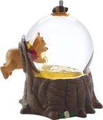 Pooh Bear Musical Snow Globe, Honey Scene, Resin and Glass, 5.5 in | Wind-up music box, hand-painted resin figure, glass globe, collectible display, holiday & birthday gift for fans - Image 4