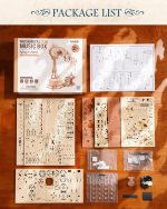 ROKR 3D Wooden Puzzle Harp Music Box, Building Model Kit with Mechanical Movement, Gift for Adults Women, Elegant Home Decor for Desk & Shelf - Image 10