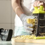 4-in-1 Kitchen Knife Accessories: 3-Stage Knife Sharpener Helps Repair, Restore, Polish Blades and Cut-Resistant Glove (Black) - Image 6