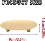 2Pcs Iron Plate Candle Holder Set - 3.54 Inch Decorative Pedestal Candle Stands for Home, Wedding, and Birthday Parties - Elegant Gold Candle Holders for Stylish Décor - Image 3