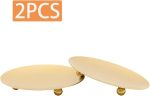 2Pcs Iron Plate Candle Holder Set - 3.54 Inch Decorative Pedestal Candle Stands for Home, Wedding, and Birthday Parties - Elegant Gold Candle Holders for Stylish Décor - Image 4