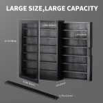 AUTOARK Knife & Medals Display Case,7 Rows,AHK-070 | Military Folding Knife Shadow Box,Wall Mount or Tabletop,Large Capacity,Removable Shelves & Side Drawer - Image 4