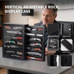 AUTOARK Knife & Medals Display Case,7 Rows,AHK-070 | Military Folding Knife Shadow Box,Wall Mount or Tabletop,Large Capacity,Removable Shelves & Side Drawer - Image 6