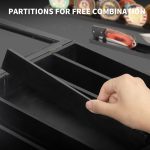 AUTOARK Knife & Medals Display Case,7 Rows,AHK-070 | Military Folding Knife Shadow Box,Wall Mount or Tabletop,Large Capacity,Removable Shelves & Side Drawer - Image 8