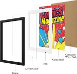 eletecpro Comic Book Frame, Acrylic Cover, Black, 8x12, 1-Pack | Double-sided Mat, Fits Current Single Comic Book up to 6 3/4" x 10 1/4" or 8x12 Photo, Wall Mount, Tabletop Display - Image 3