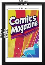 eletecpro Comic Book Frame, Acrylic Cover, Black, 8x12, 1-Pack | Double-sided Mat, Fits Current Single Comic Book up to 6 3/4" x 10 1/4" or 8x12 Photo, Wall Mount, Tabletop Display - Image 4