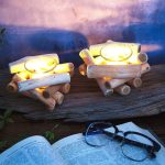 Sziqiqi Handmade Wooden Tea Light Candle Holder with Glass Cup Rustic Country Coastal Style for Farmhouse Home Decoration Home Altar Decoration Holiday Wedding Decoration - Image 8