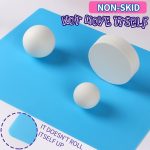LEOBRO Silicone Mat for Resin Molds, 2 PCS 15.7" x 11.7" Playdough Mat, Silicone Mats for Crafts, Jewelry Resin Molds Mats, for Clay, Paint, Blue & Rose Red - Image 7