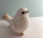 NEW White Modern Farmhouse Bird Figurine, Bird Statue Sculpture - Carved Rustic Distressed Animal Bird Ornaments - Home Decor Accents Collectible Bird Figurine | Spring - Image 4
