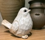 NEW White Modern Farmhouse Bird Figurine, Bird Statue Sculpture - Carved Rustic Distressed Animal Bird Ornaments - Home Decor Accents Collectible Bird Figurine | Spring - Image 6