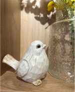 NEW White Modern Farmhouse Bird Figurine, Bird Statue Sculpture - Carved Rustic Distressed Animal Bird Ornaments - Home Decor Accents Collectible Bird Figurine | Spring - Image 7