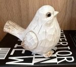 NEW White Modern Farmhouse Bird Figurine, Bird Statue Sculpture - Carved Rustic Distressed Animal Bird Ornaments - Home Decor Accents Collectible Bird Figurine | Spring - Image 8