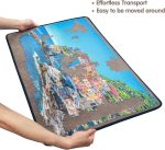 Tektalk Jigsaw Puzzle Board Portable Puzzle Mat with Dustproof Cover for Puzzle Storage Saver, Non-Slip Surface, Up to 1000 Pieces (Gray) - Image 4
