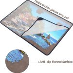 Tektalk Jigsaw Puzzle Board Portable Puzzle Mat with Dustproof Cover for Puzzle Storage Saver, Non-Slip Surface, Up to 1000 Pieces (Gray) - Image 5