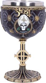 Nemesis Now Ghost Papa Emeritus III Gold Goblet, Hand-Painted Resin, Stainless Steel Insert, Officially Licensed Collectible Merchandise - Image 4