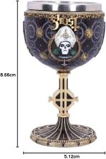 Nemesis Now Ghost Papa Emeritus III Gold Goblet, Hand-Painted Resin, Stainless Steel Insert, Officially Licensed Collectible Merchandise - Image 6