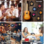 Retro Vinyl Record Coasters with Player, Set of 6 Music Coasters for Drinks - Image 5