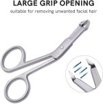 3Pcs Professional Scissor Tweezers with Handles | Stainless Steel, Larger Grabbing Surface Area, Precision Eyebrow Tweezers, for Women and Men Facial Hair, No Hair Breakage - Image 5