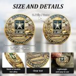 250th Anniversary U.S. Army Commemorative Coin Double-Sided High Relief Design 1775-2025 Military Collector Coin Veteran Gift Patriotic Metal Challenge Coin (Army) - Image 4