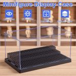 2 Pack Minifigure Display Case for Action Figures Blocks, Clear Dustproof Acrylic Display Box Storage with 3 Movable Steps Gifts for Children,Black… - Image 3