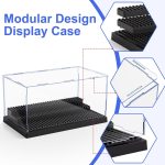 2 Pack Minifigure Display Case for Action Figures Blocks, Clear Dustproof Acrylic Display Box Storage with 3 Movable Steps Gifts for Children,Black… - Image 5
