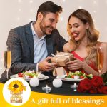 Sunflowers Flower Lamp Cordless Touch Table Lamp Birthday Gifts for Women | 3-Colour Infinitely Dimming Small Night Light Festival Restaurant Bedroom Bar Coffee Shop Decor Gifts - Image 8