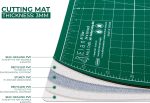 Elan Cutting Mat A3 Green, Self Healing Cutting Mat 12x18 Inch, 5-Ply Craft Board Green, Hobby Board for Crafts 12x18 Inch - Image 4