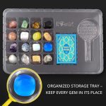PIBEX Gemstone Collection - 16 PCS Polished Gems & Crystals (1-Inch / 2-3 cm), STEM Geology Kit with Guidebook, 54 ID Cards & Transparent Display Case, Rock Science Gift for Kids Ages 6+ - Image 4