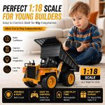 Remote Control Dump Truck RC Truck Construction Vehicle Truck Toys with Rechargeable Battery for Toddlers Kids Boys and Girls - Image 6
