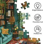 Cozy Study Puzzles for Adults 1000 Pieces, Jigsaw Puzzles for Adults 1000 Piece, Challenging Game Toys, Impossible Puzzle, Family Decoration Puzzle - Image 7