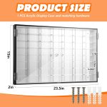 Suzile 1/64 Diecast Acrylic Display Case Car Wall Case Diecast Model Display Clear Wheels Storage Cabinet Car Rack (23.5 x 15 x 2 Inch) - Image 3