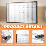 Suzile 1/64 Diecast Acrylic Display Case Car Wall Case Diecast Model Display Clear Wheels Storage Cabinet Car Rack (23.5 x 15 x 2 Inch) - Image 4