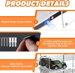 Suzile 1/64 Diecast Acrylic Display Case Car Wall Case Diecast Model Display Clear Wheels Storage Cabinet Car Rack (23.5 x 15 x 2 Inch) - Image 5