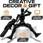 T13 Action Figure,Dummy Robot 13 Action Figure Multi Jointed Desk Display | 3D Printed Action Figure for Patrol Pose,Game Room Decor,Action Setup,Photo Props,Birthday Gifts and Fans - Image 4