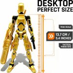T13 Action Figure,Dummy Robot 13 Action Figure Multi Jointed Desk Display | 3D Printed Action Figure for Patrol Pose,Game Room Decor,Action Setup,Photo Props,Birthday Gifts and Fans - Image 5
