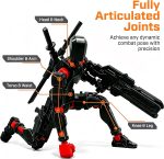 T13 Action Figure,Dummy Robot 13 Action Figure Multi Jointed Desk Display | 3D Printed Action Figure for Patrol Pose,Game Room Decor,Action Setup,Photo Props,Birthday Gifts and Fans - Image 6