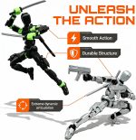 T13 Action Figure,Dummy Robot 13 Action Figure Multi Jointed Desk Display | 3D Printed Action Figure for Patrol Pose,Game Room Decor,Action Setup,Photo Props,Birthday Gifts and Fans - Image 7