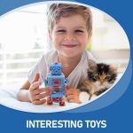 Clockwork Tin Robot Toy Desk Decor Blue | Clockwork drumming action, retro collectible, for home office decor & gifting, tin material, 3.74 x 2.16 x 2.16in - Image 3