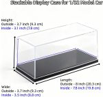 Model Car Display Case, 1:32 Scale Acrylic Display Box for Cars, Stackable Dustproof Storage Boxes for Collectibles, Figures and Memorabilia, 8 x 3.7 x 3.7 inch - Image 3